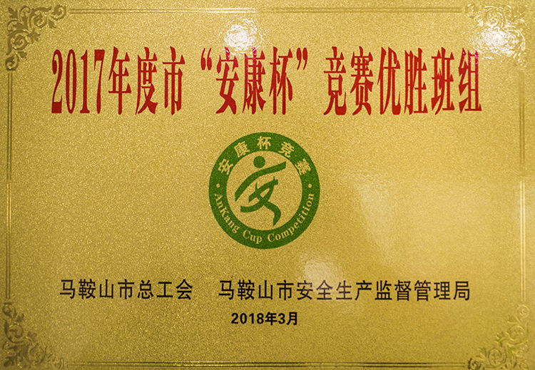 2017年度榮獲市安康杯競賽優（yōu）勝班組